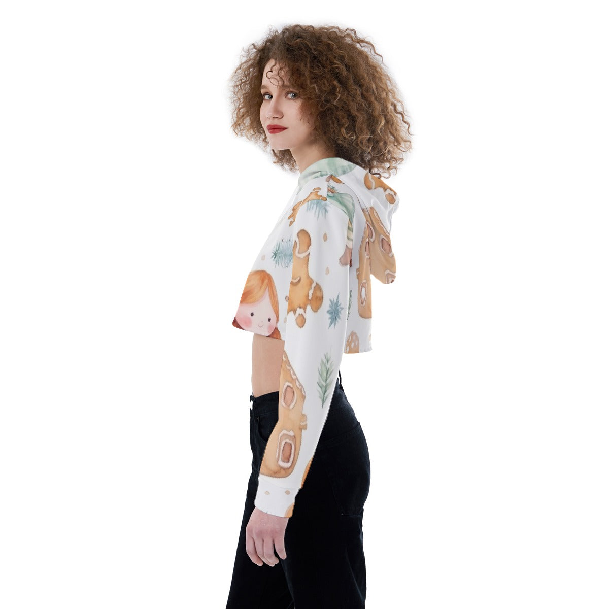 All-Over Print Women's Crop Top Hoodie