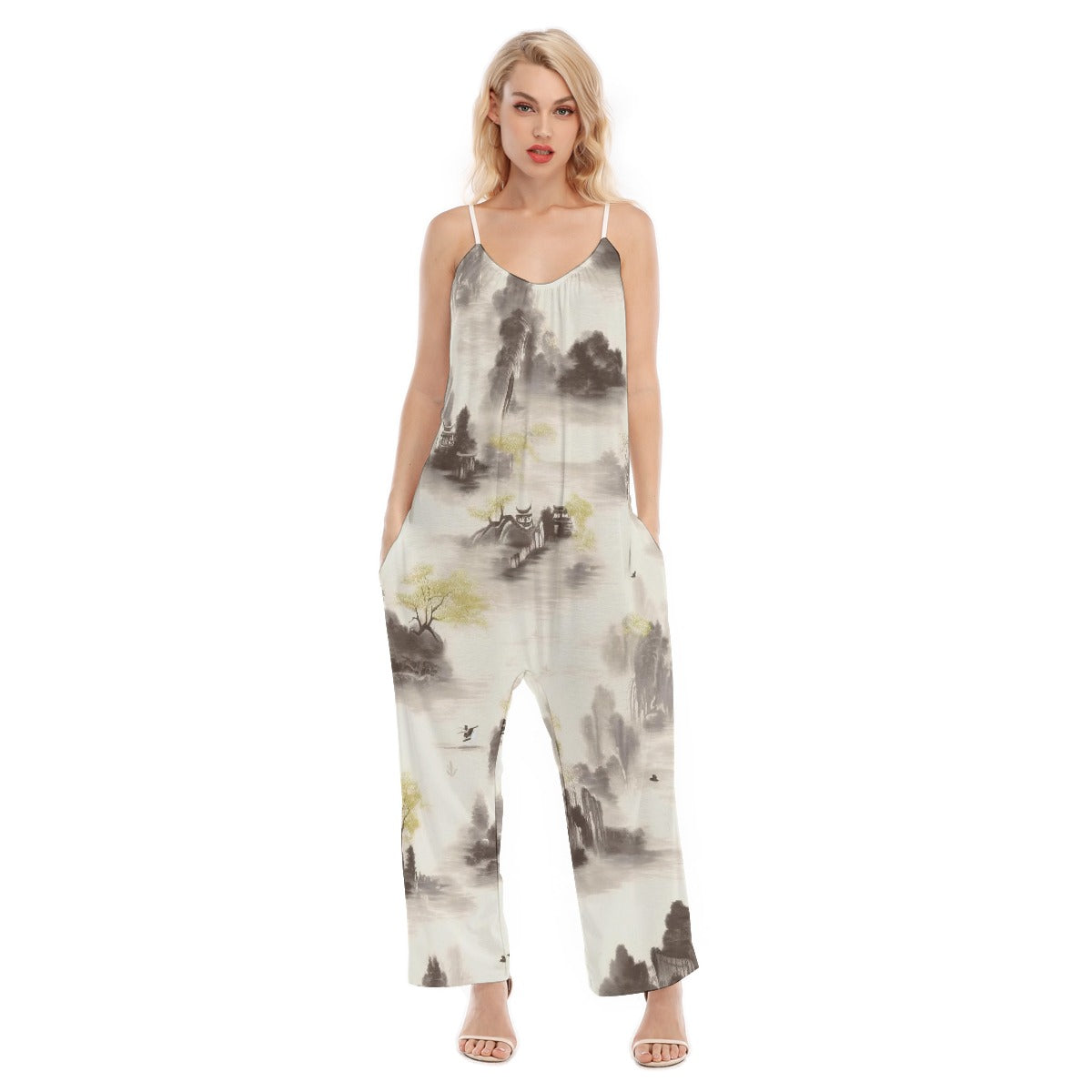 All-Over Print Women's Loose Cami Jumpsuit