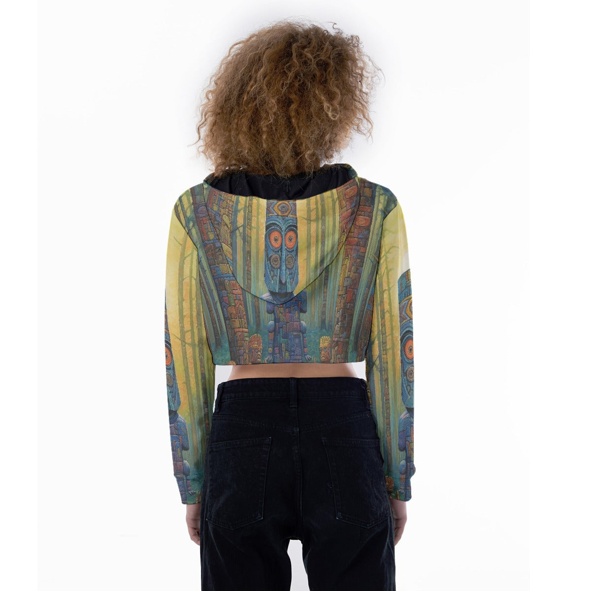 All-Over Print Women's Crop Top Hoodie
