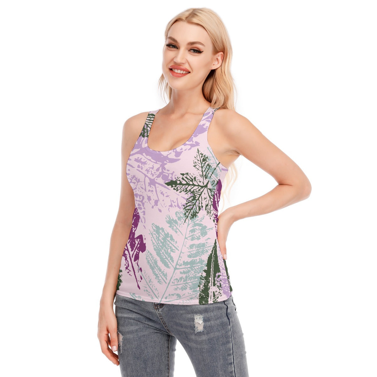 All-Over Print Women's Racer Vest | 190GSM Cotton