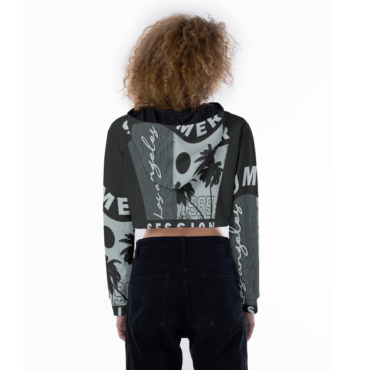 All-Over Print Women's Crop Top Hoodie