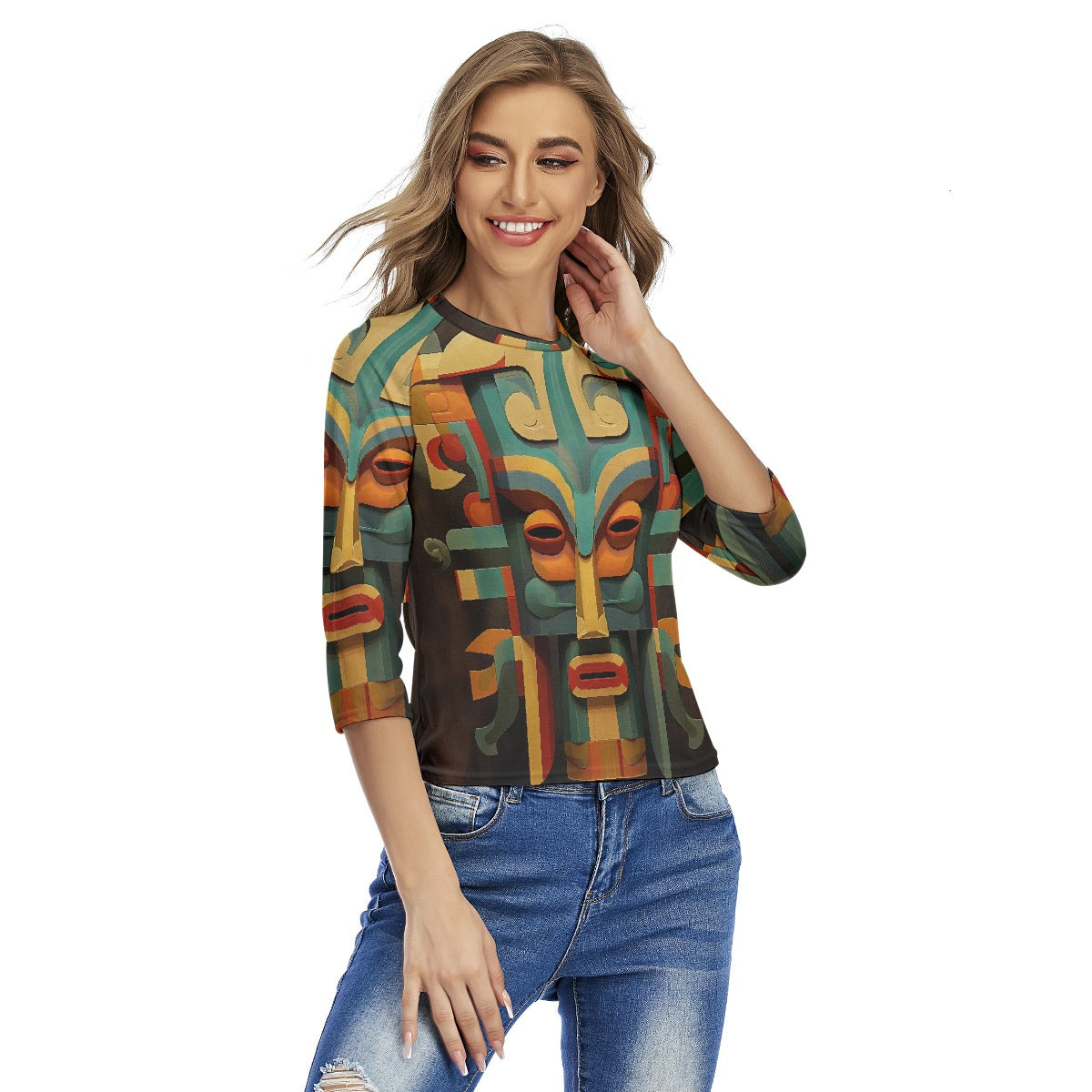 All-Over Print Women's Raglan Sleeves T-shirts