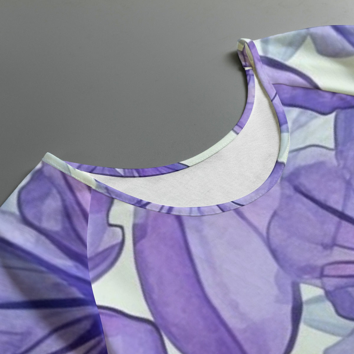 All-Over Print Women's Round Neck T-shirt With Raglan Sleeve