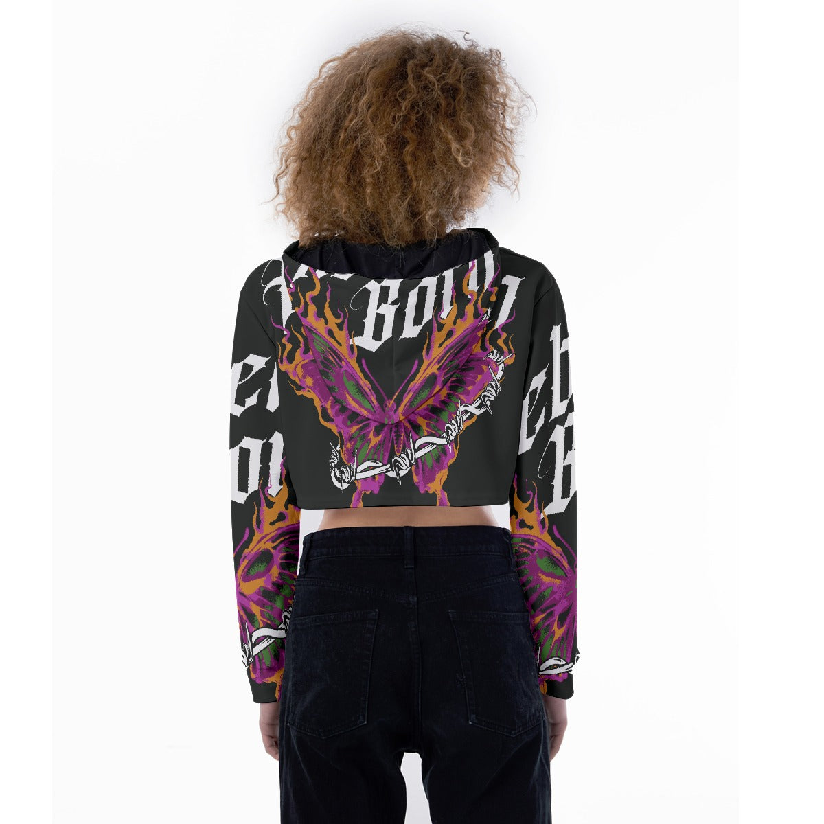 All-Over Print Women's Crop Top Hoodie