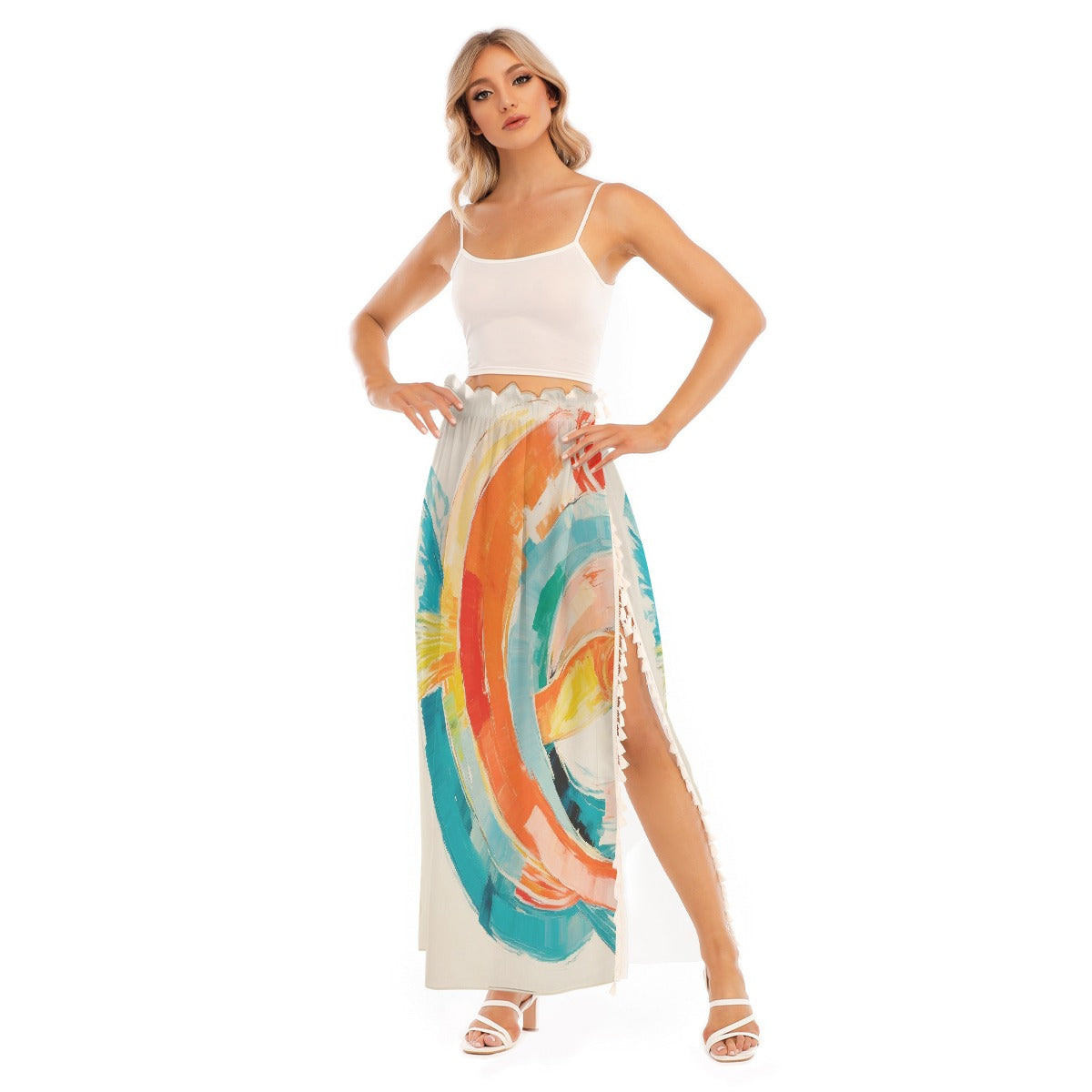 All-Over Print Women's Side Split Skirt