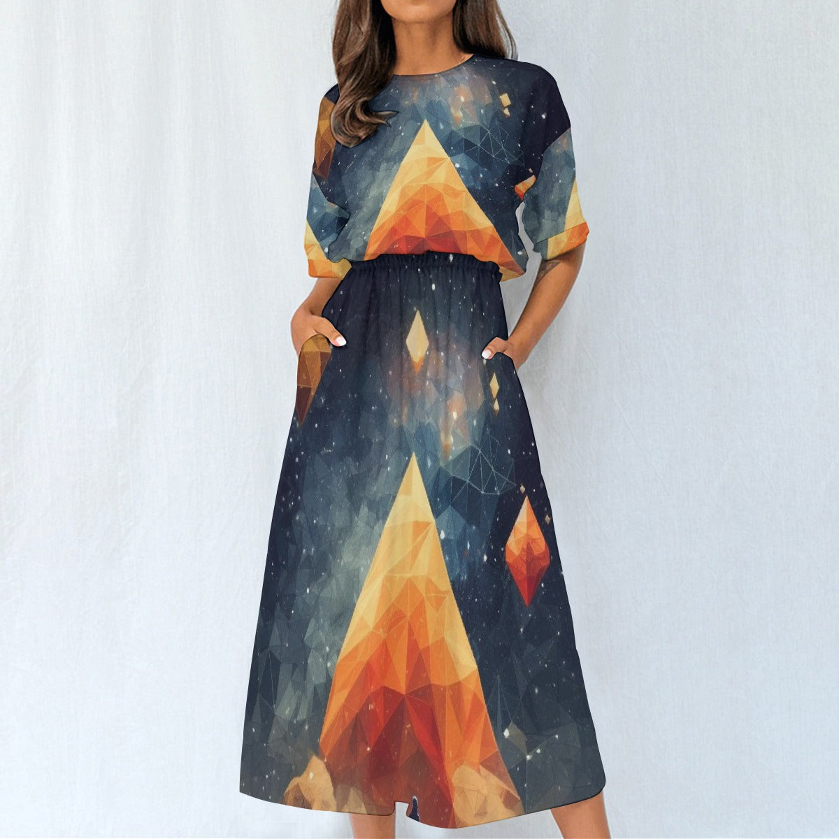 All-Over Print Women's Elastic Waist Dress