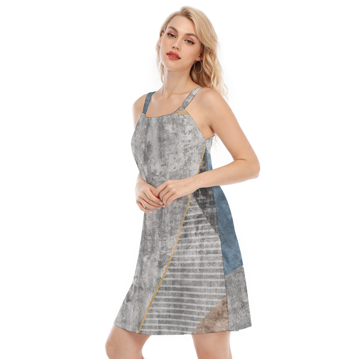 All-Over Print Women's O-neck Cami Dress