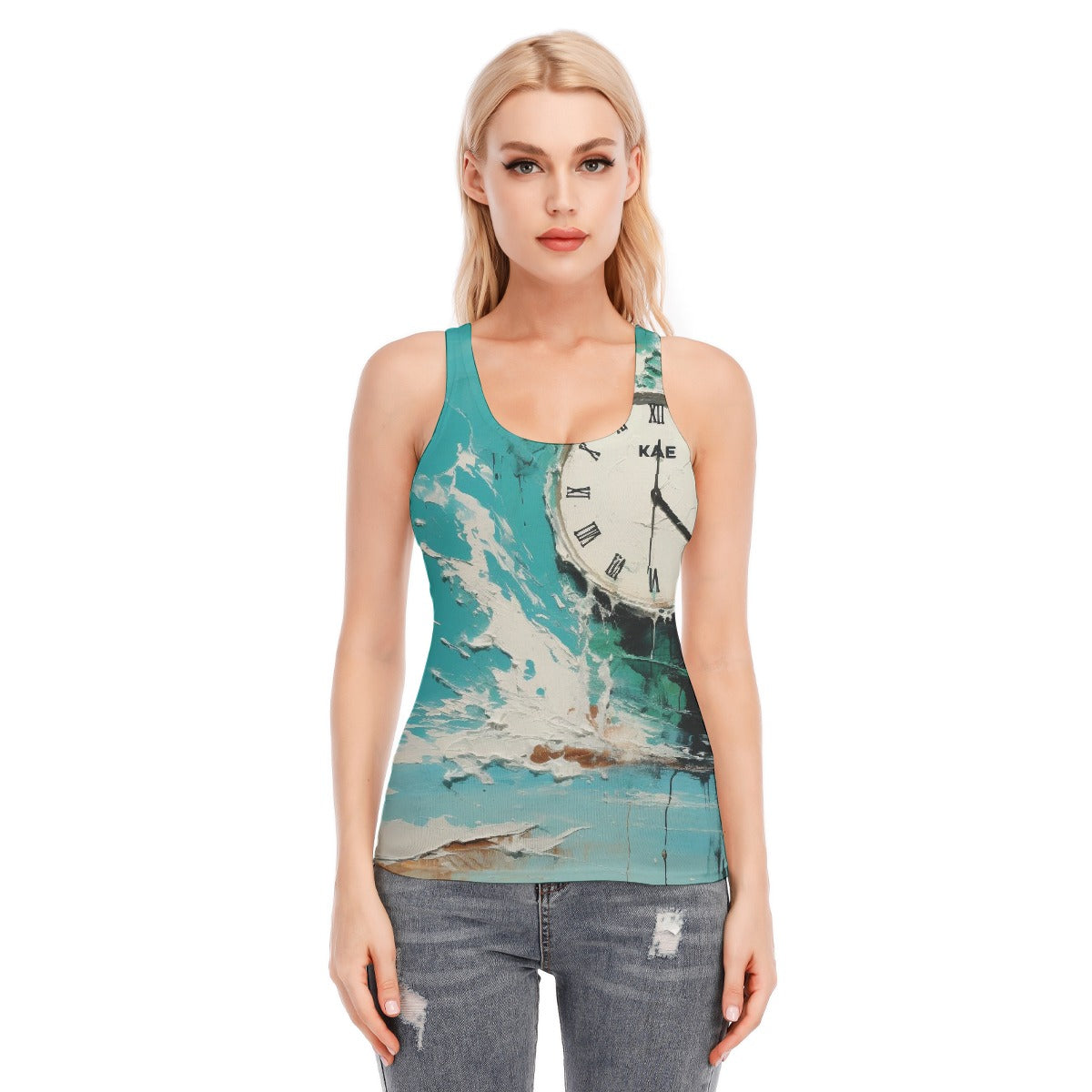 All-Over Print Women's Racer Vest | 190GSM Cotton