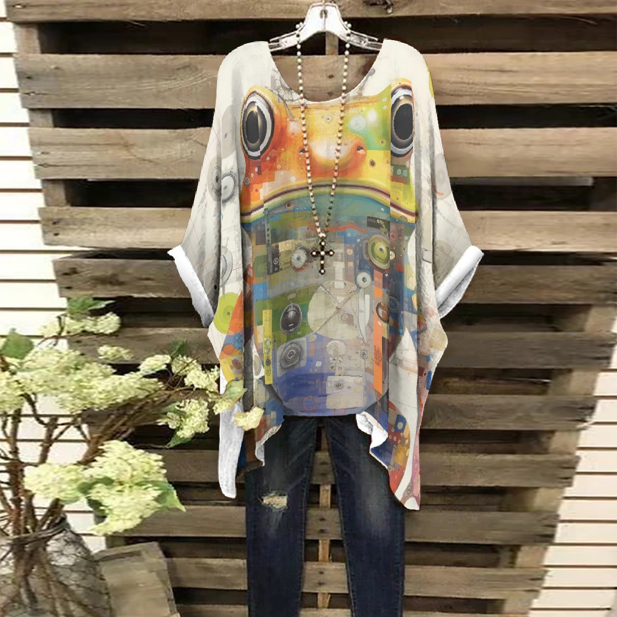 All-Over Print Women's Bat Sleeve Shirt