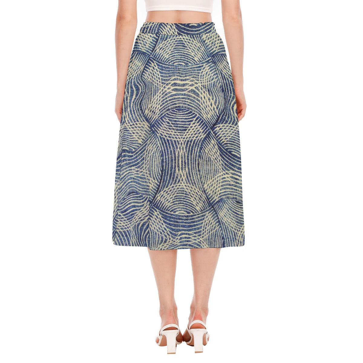 All-Over Print Women's Long Section Chiffon Skirt