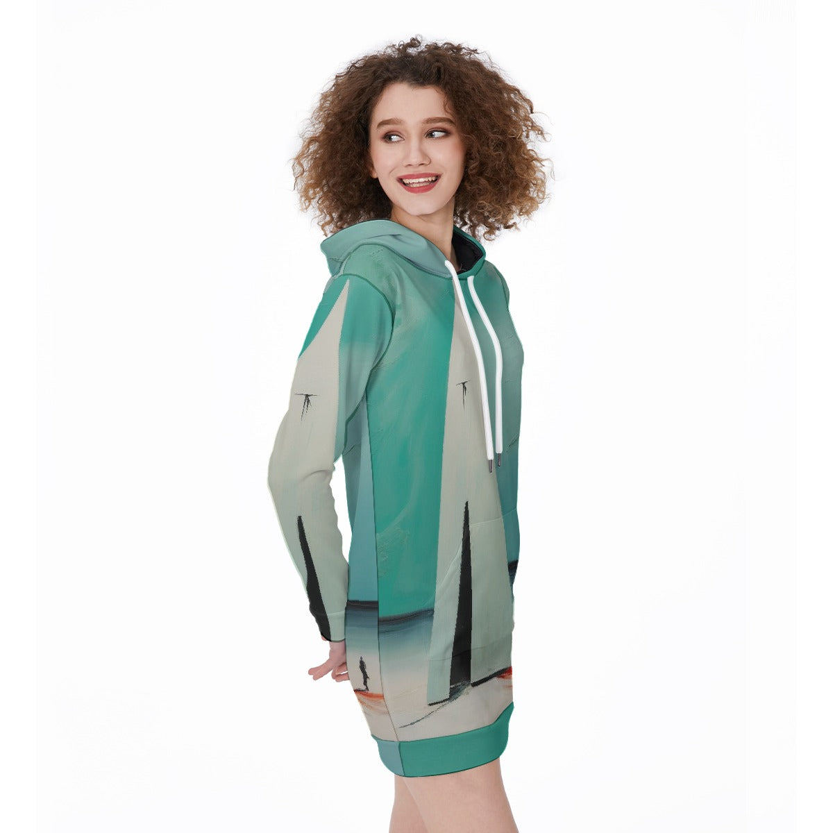 All-Over Print Women's Long Hoodie