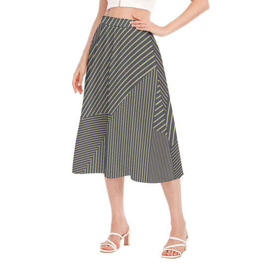 All-Over Print Women's Long Section Chiffon Skirt