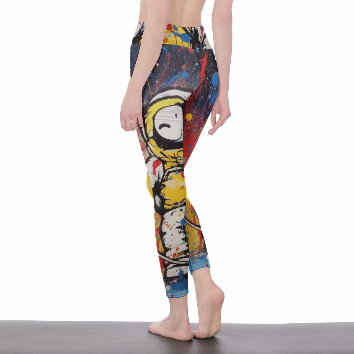 All-Over Print Women's High Waist Leggings | Side Stitch Closure