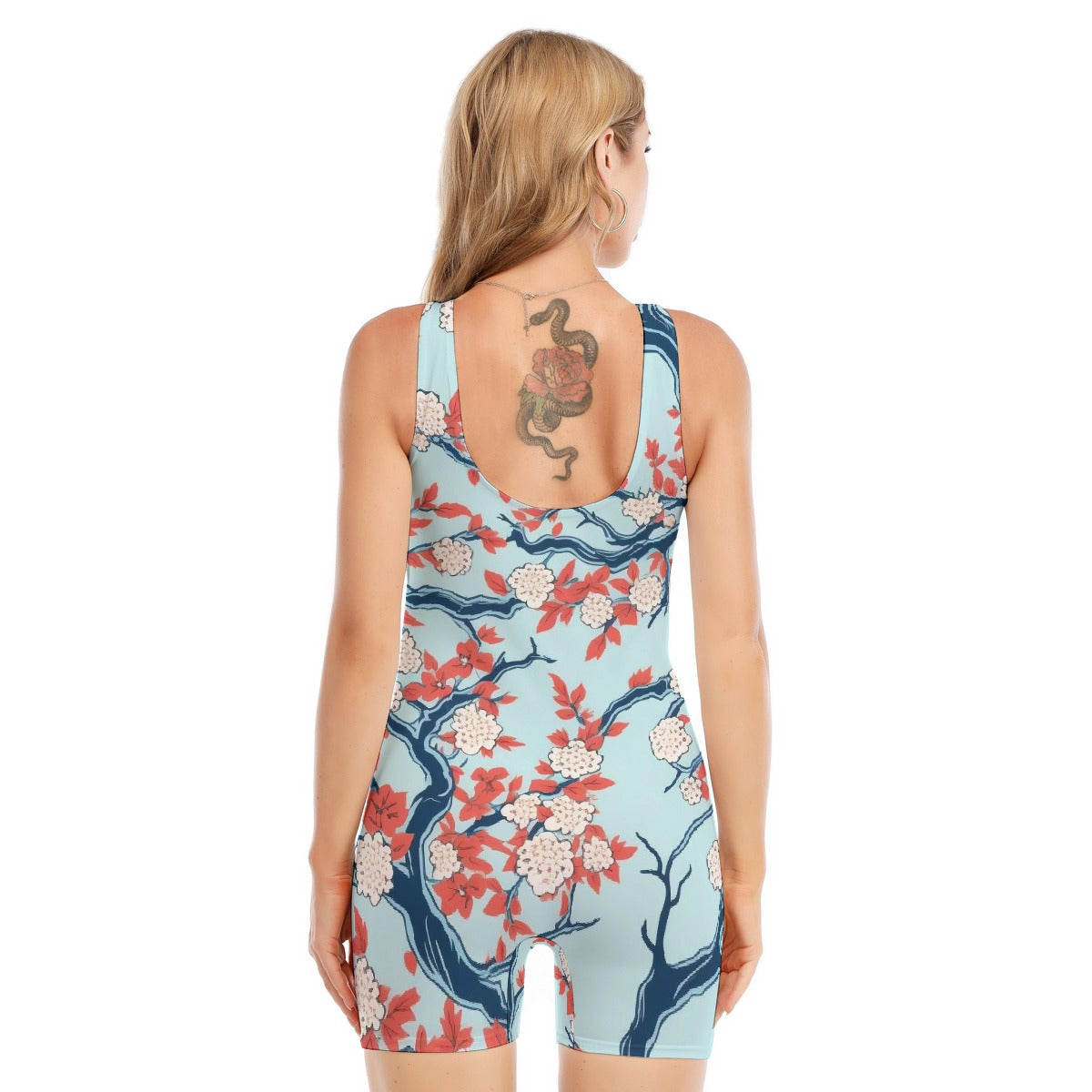 All-Over Print Women's Sleeveless One-piece Swimsuit