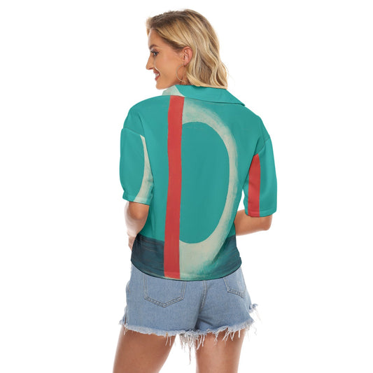 All-Over Print Women's V-neck Shirts