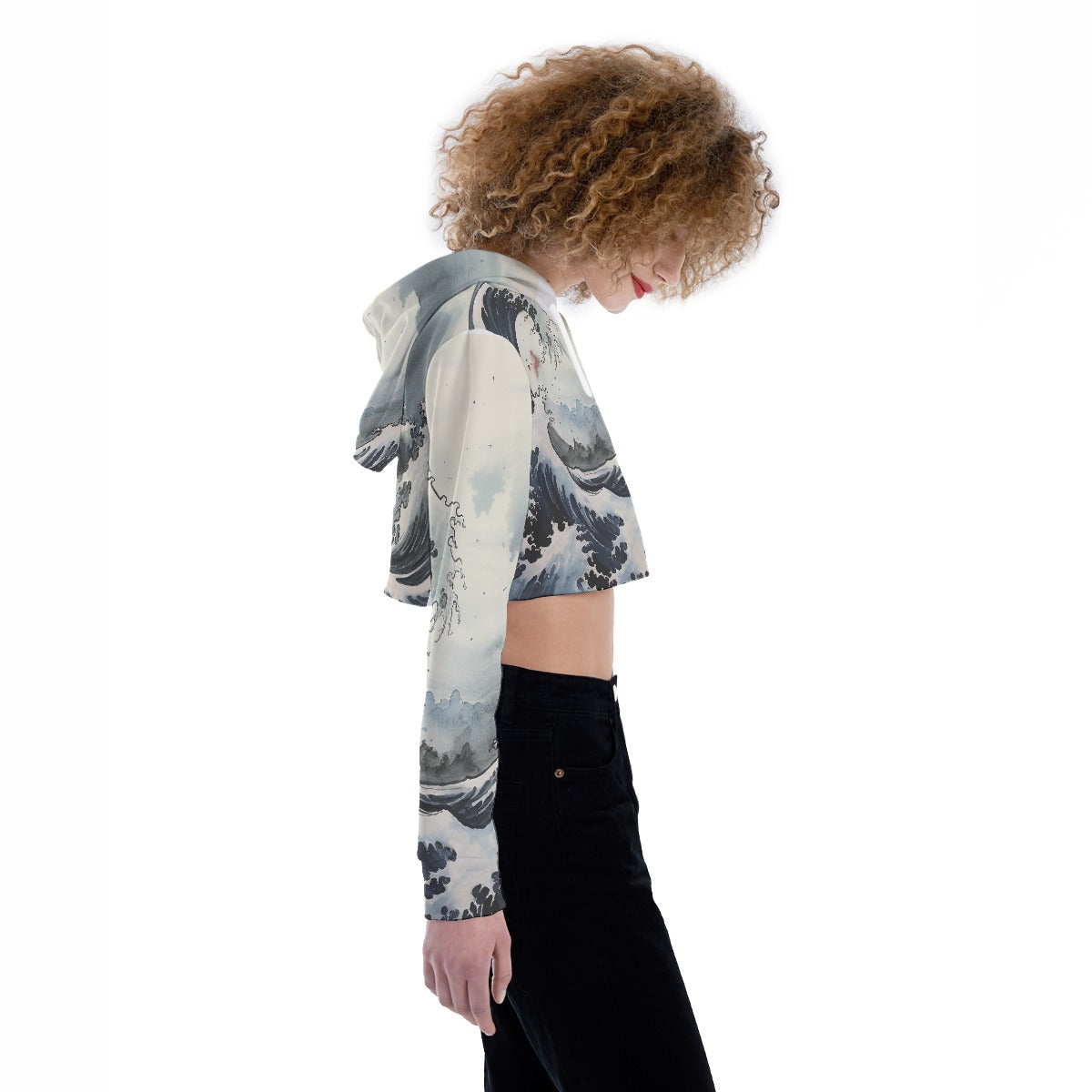 All-Over Print Women's Crop Top Hoodie
