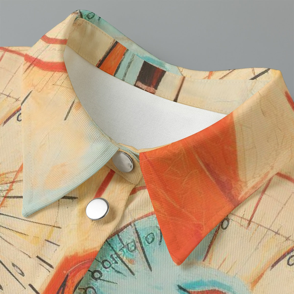 All-Over Print Women's Cropped Jacket | 245GSM Cotton