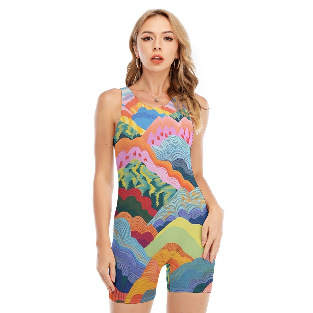 All-Over Print Women's Sleeveless One-piece Swimsuit