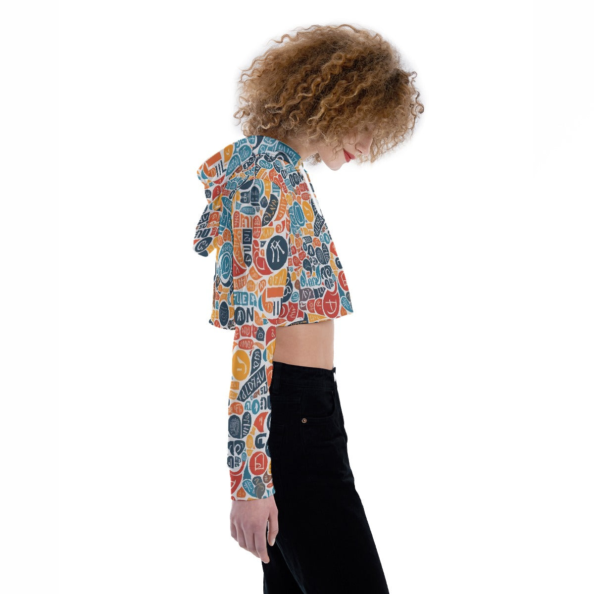 All-Over Print Women's Crop Top Hoodie