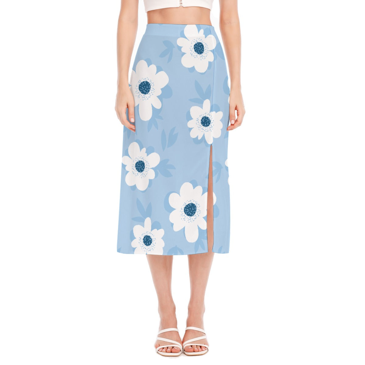 All-Over Print Women's High Slit Long Skirt