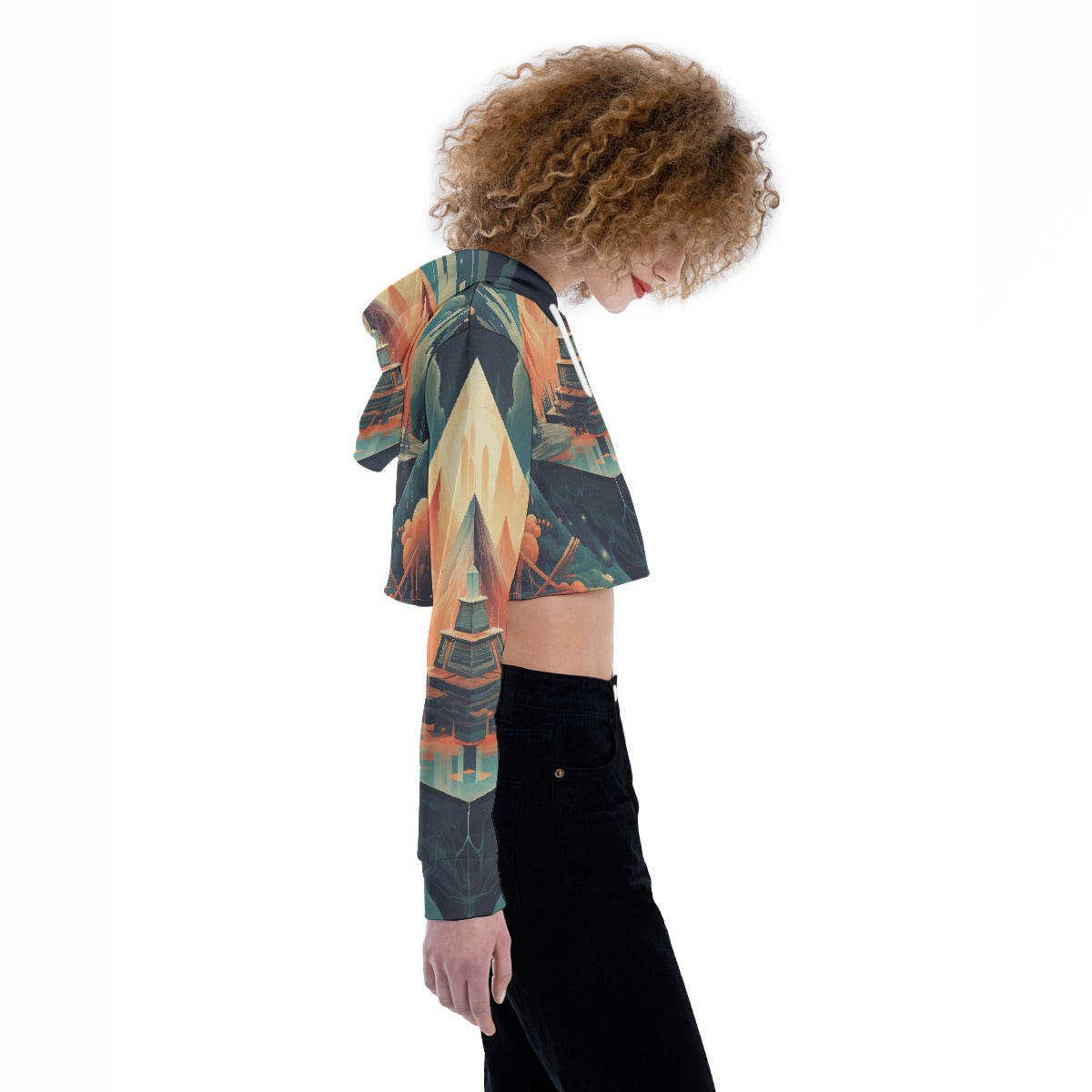 All-Over Print Women's Crop Top Hoodie