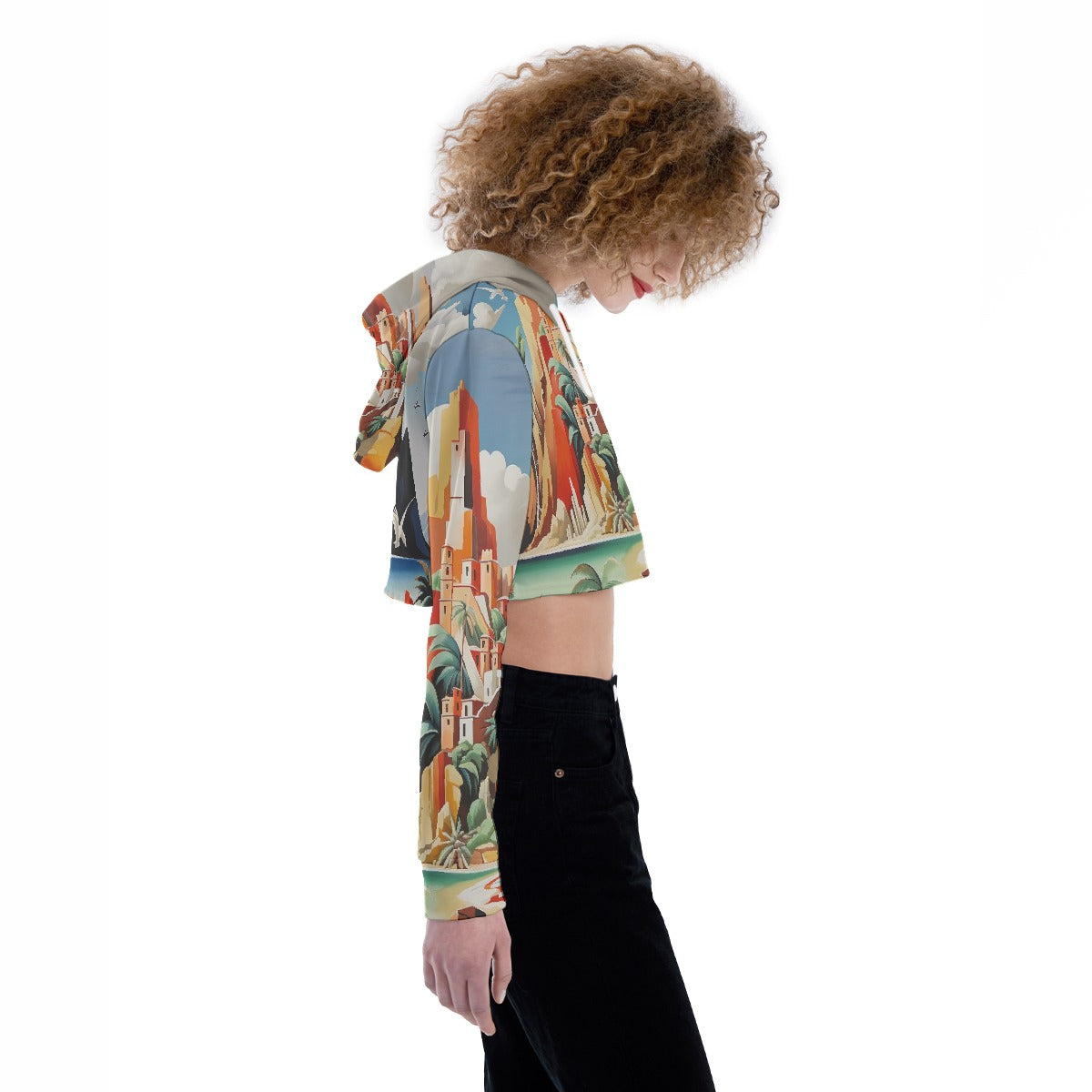 All-Over Print Women's Crop Top Hoodie
