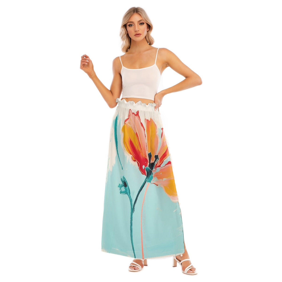 All-Over Print Women's Side Split Skirt