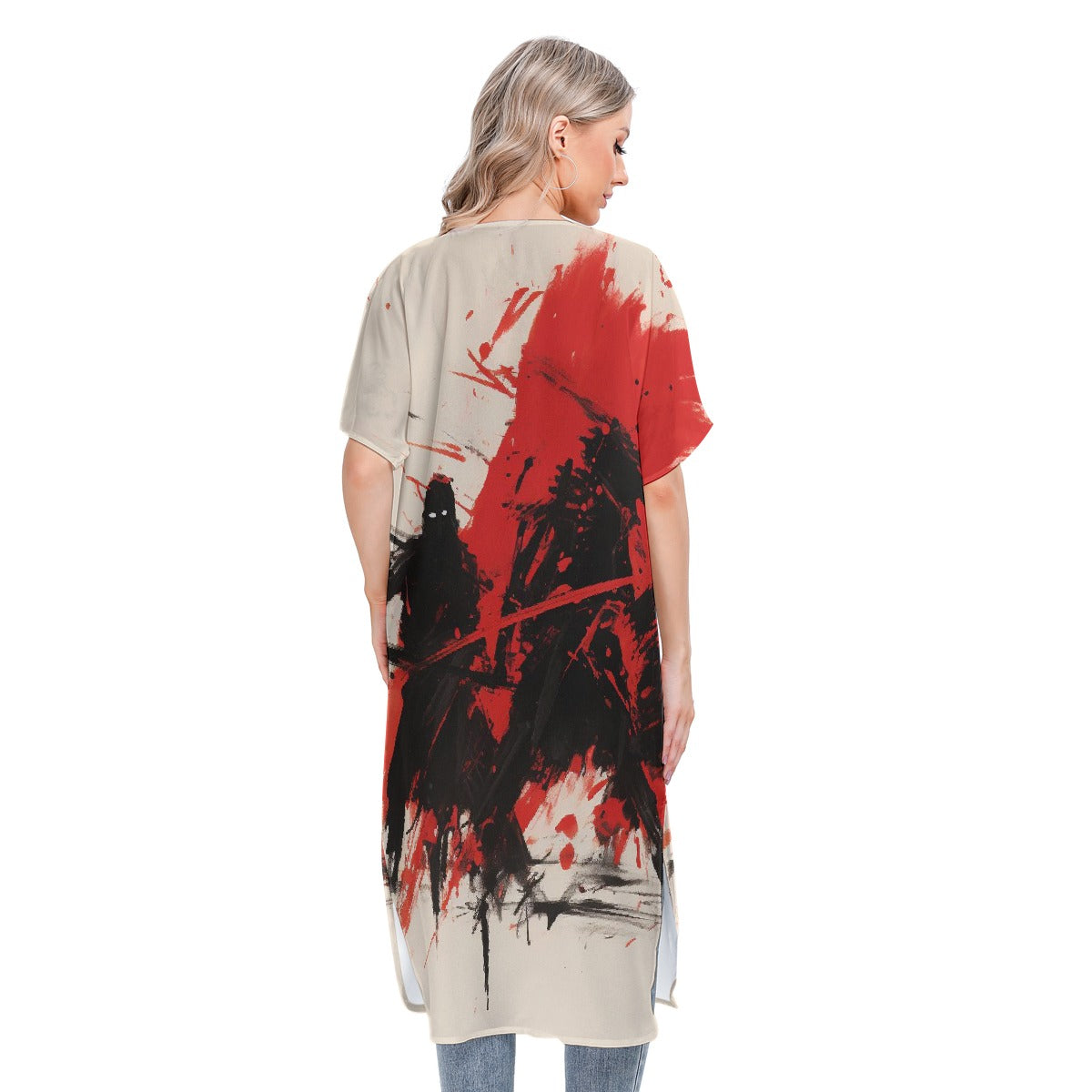 All-Over Print Women's Short Sleeve Cardigan