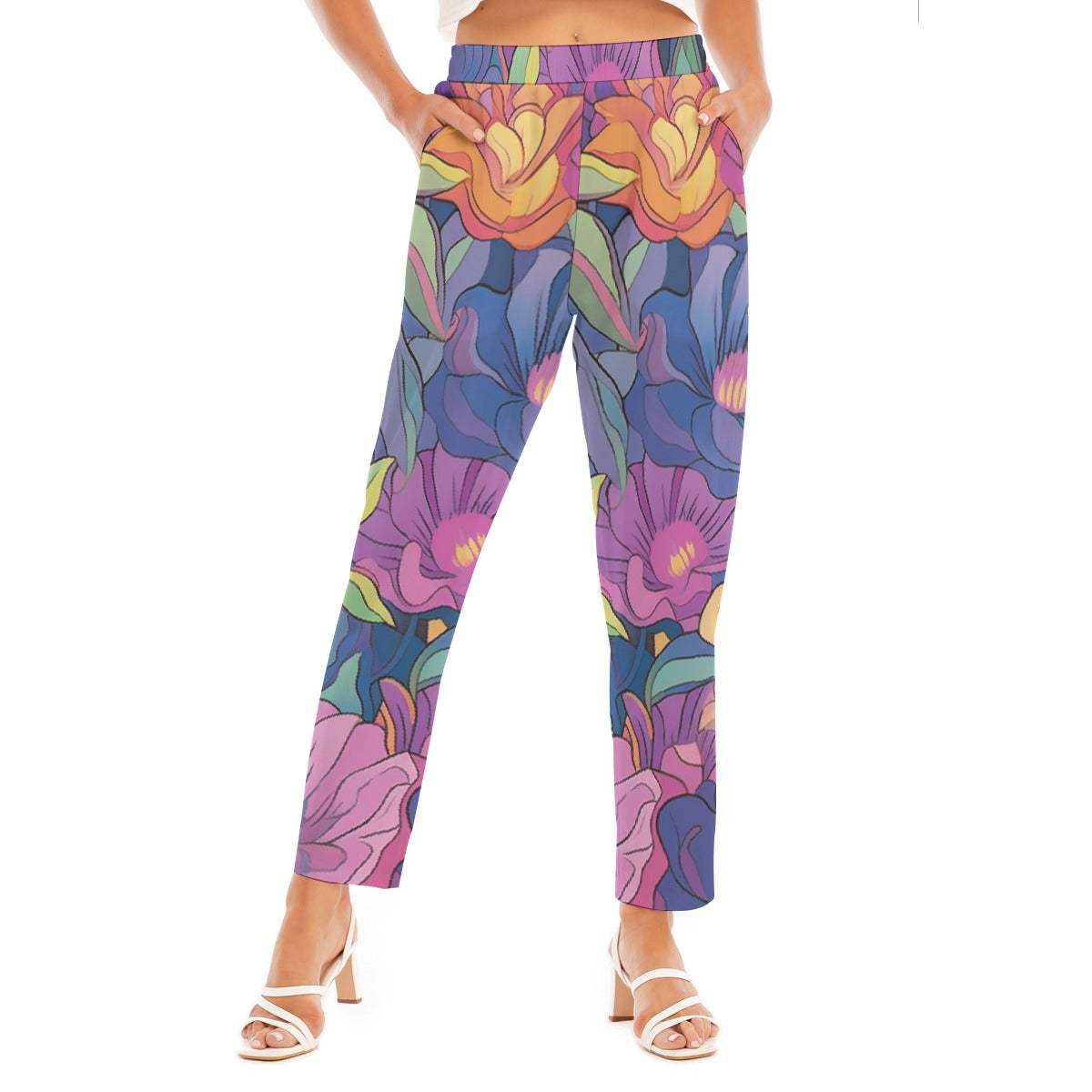 All-Over Print Women's Loose Straight-leg Pants