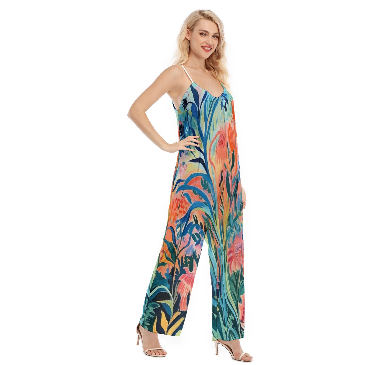 All-Over Print Women's Loose Cami Jumpsuit