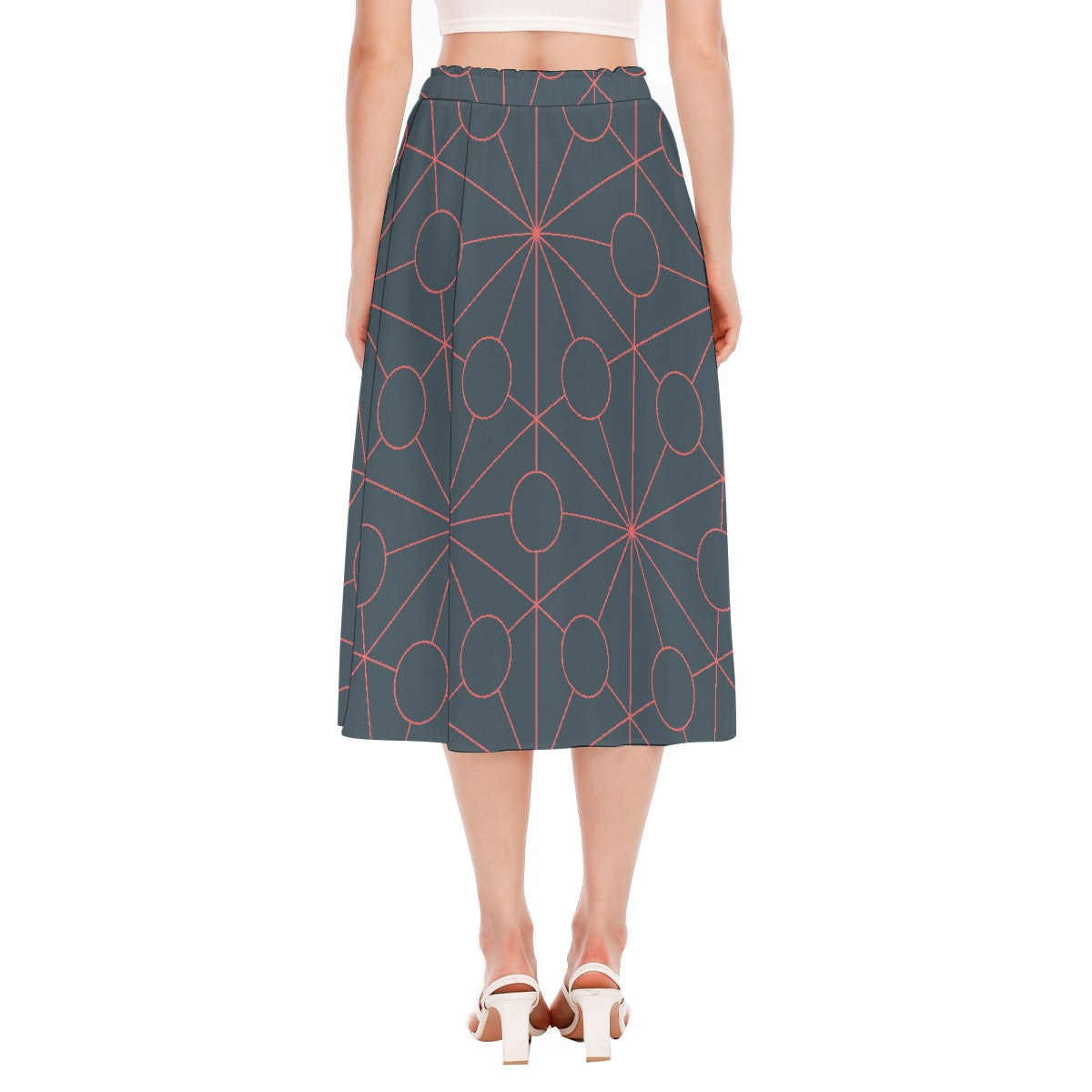 All-Over Print Women's Long Section Chiffon Skirt