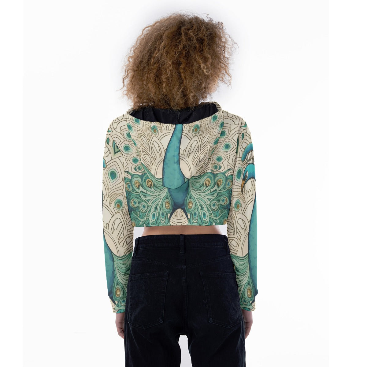 All-Over Print Women's Crop Top Hoodie