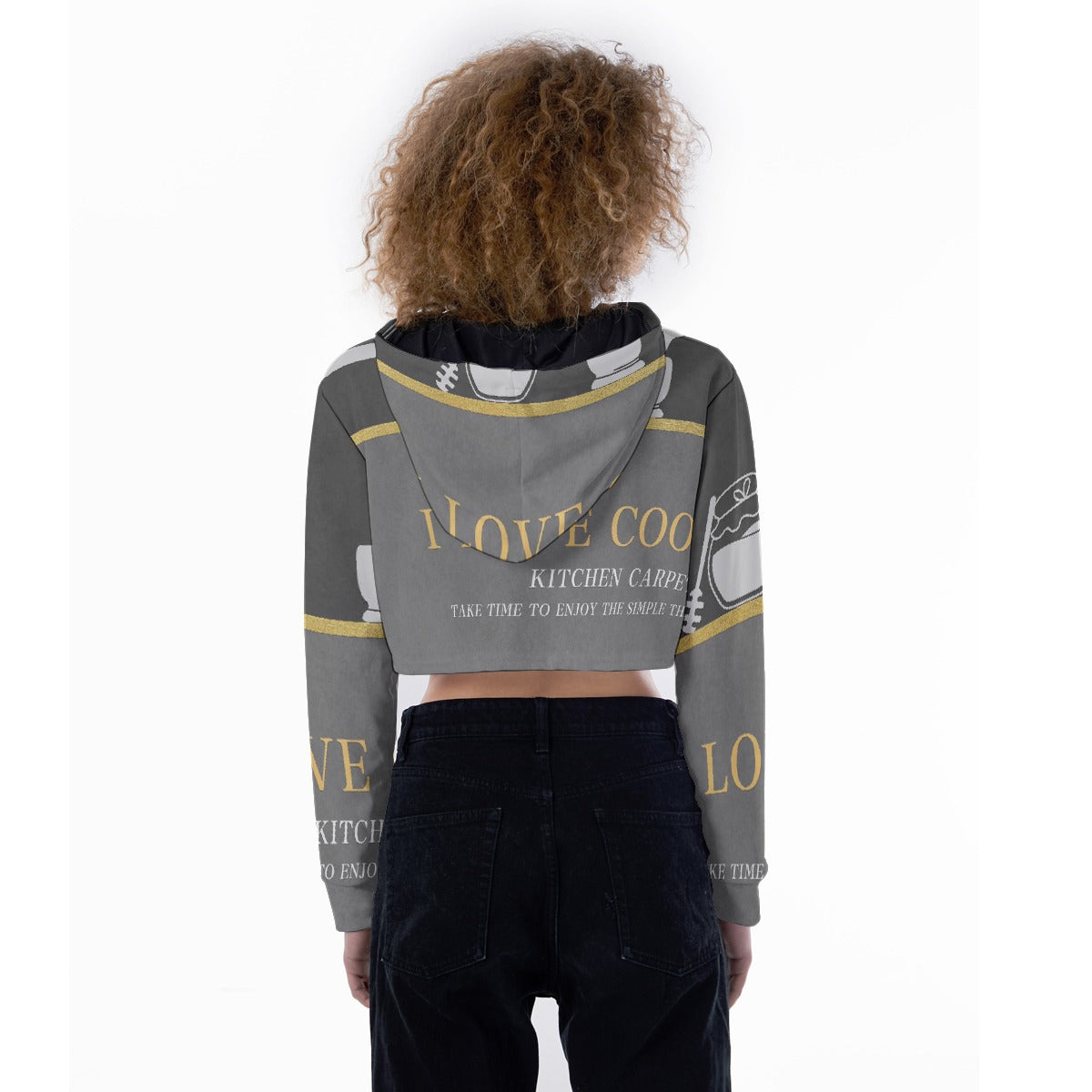 All-Over Print Women's Crop Top Hoodie