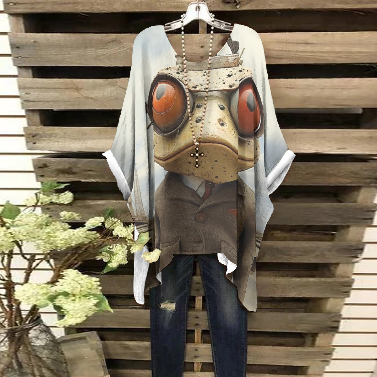 All-Over Print Women's Bat Sleeve Shirt