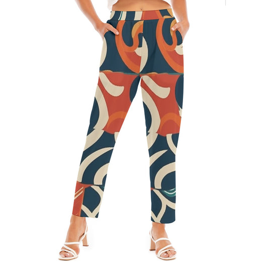 All-Over Print Women's Loose Straight-leg Pants