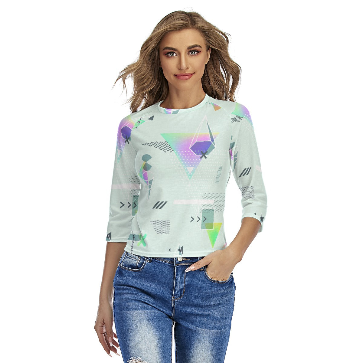 All-Over Print Women's Raglan Sleeves T-shirts