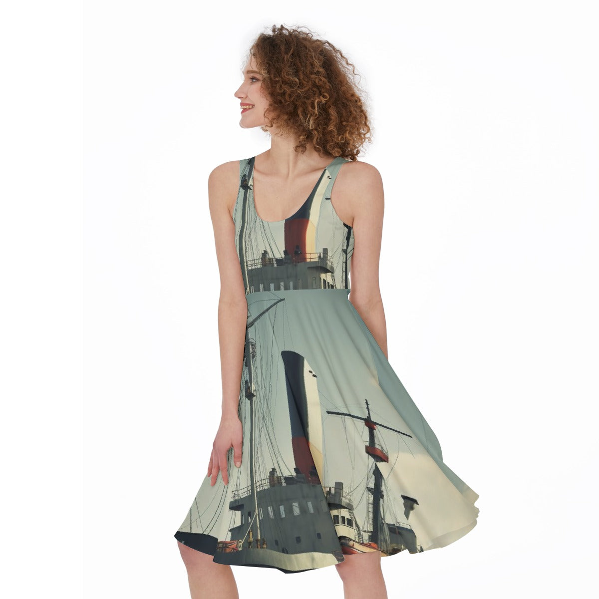 All-Over Print Women's Sleeveless Dress
