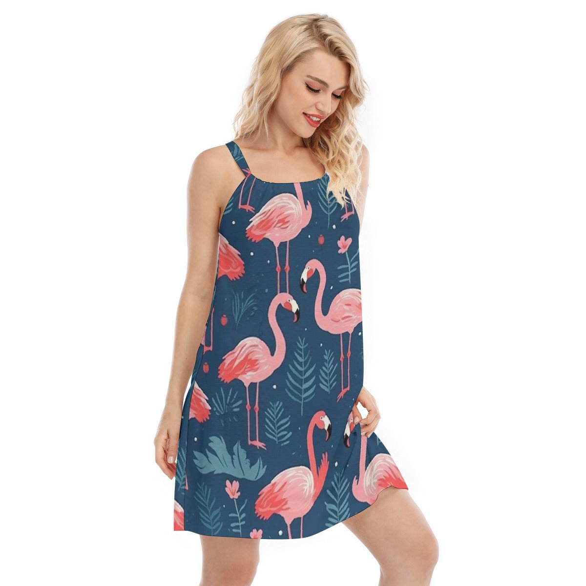 All-Over Print Women's O-neck Cami Dress