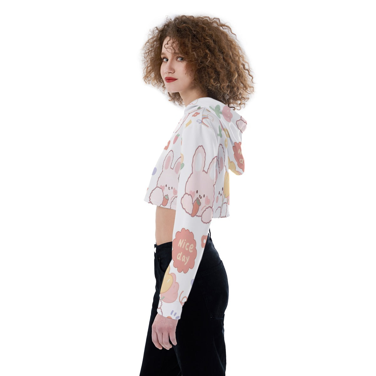 All-Over Print Women's Crop Top Hoodie