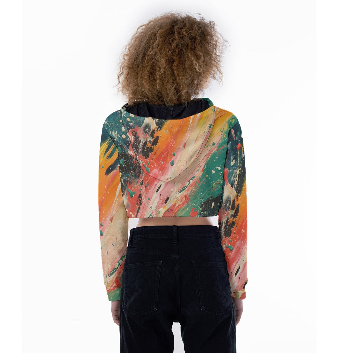 All-Over Print Women's Crop Top Hoodie