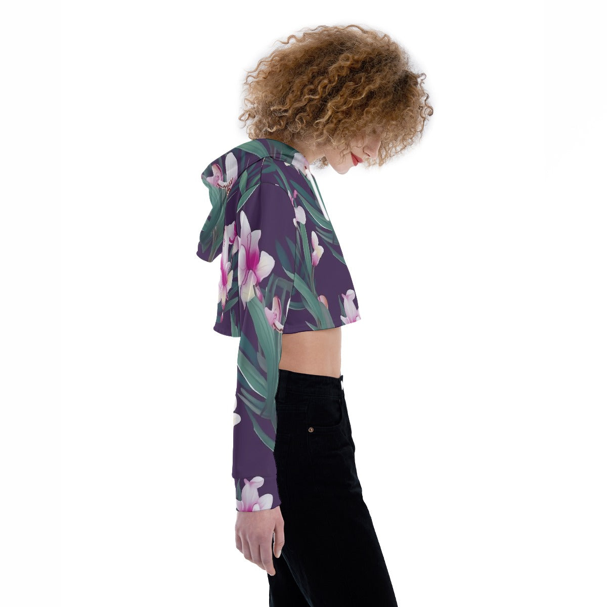 All-Over Print Women's Crop Top Hoodie