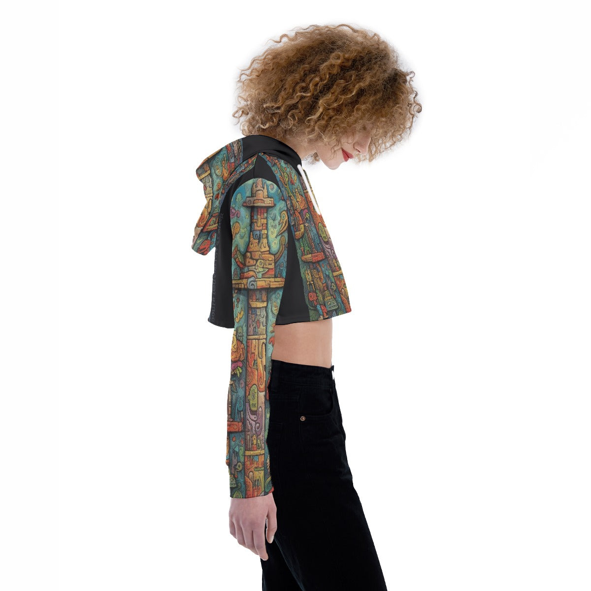 All-Over Print Women's Crop Top Hoodie