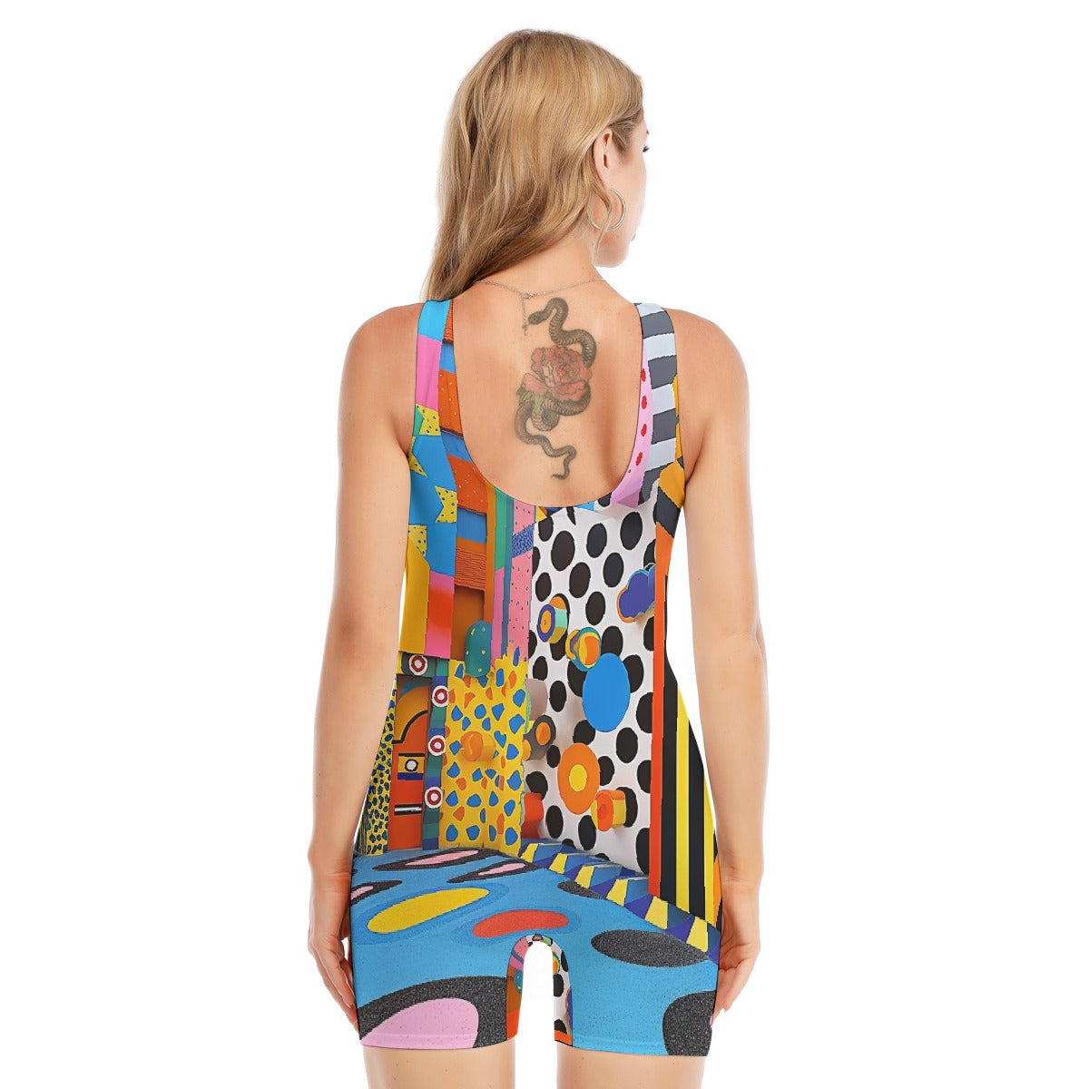 All-Over Print Women's Sleeveless One-piece Swimsuit