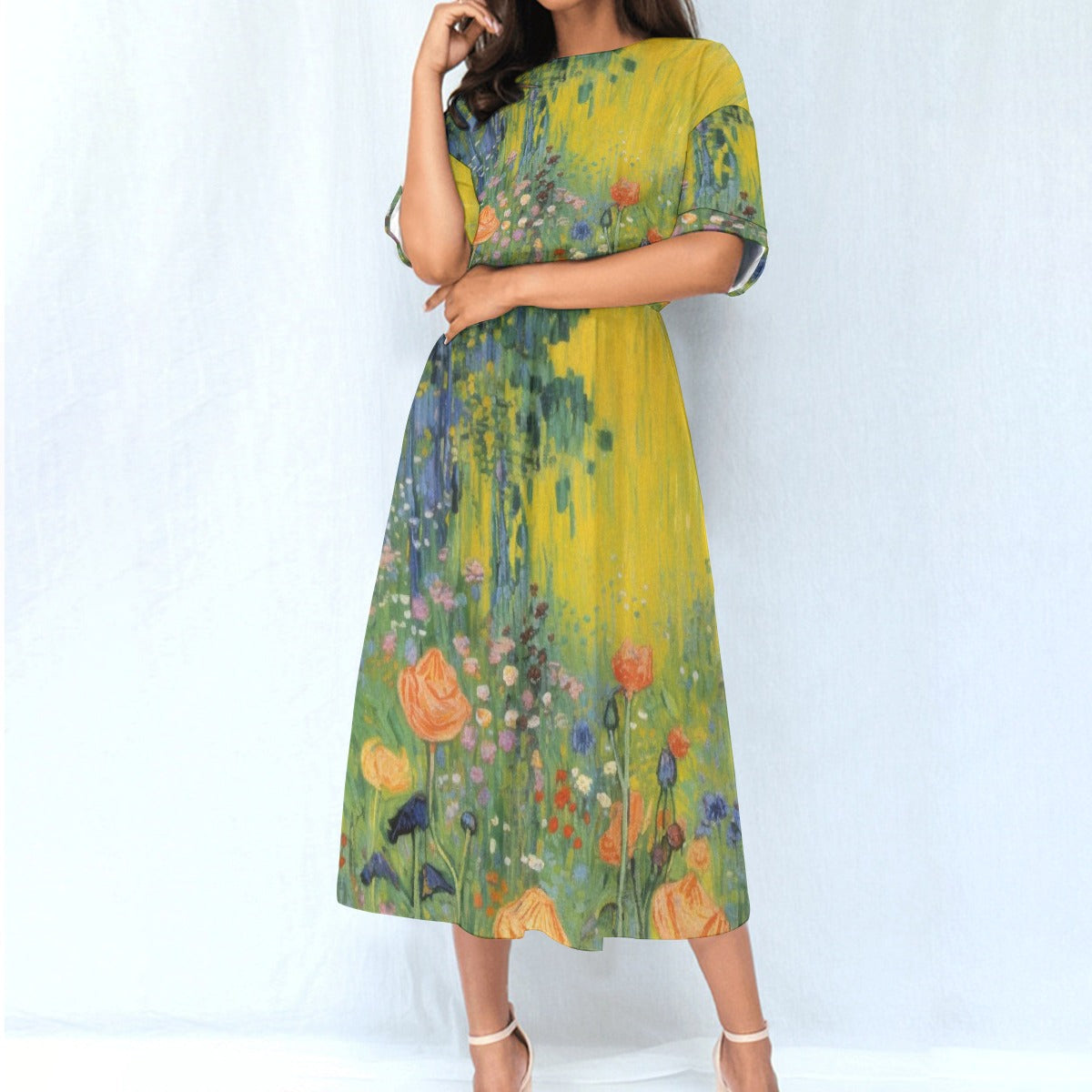 All-Over Print Women's Elastic Waist Dress