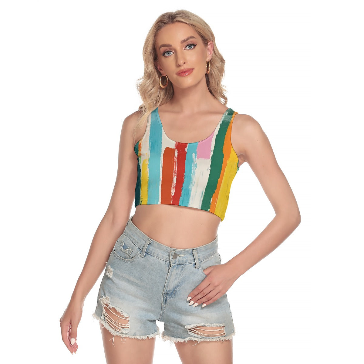 All-Over Print Women's Sport Crop Tank Top