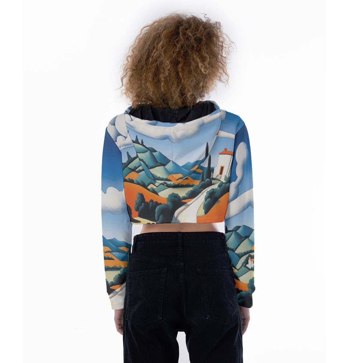 All-Over Print Women's Crop Top Hoodie
