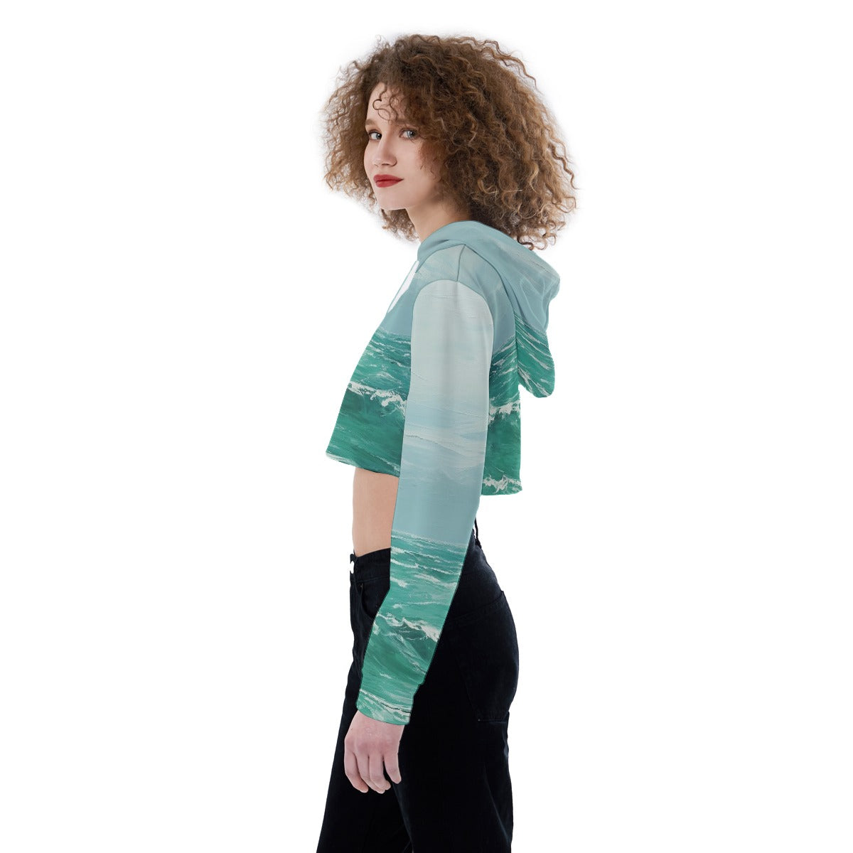 All-Over Print Women's Crop Top Hoodie