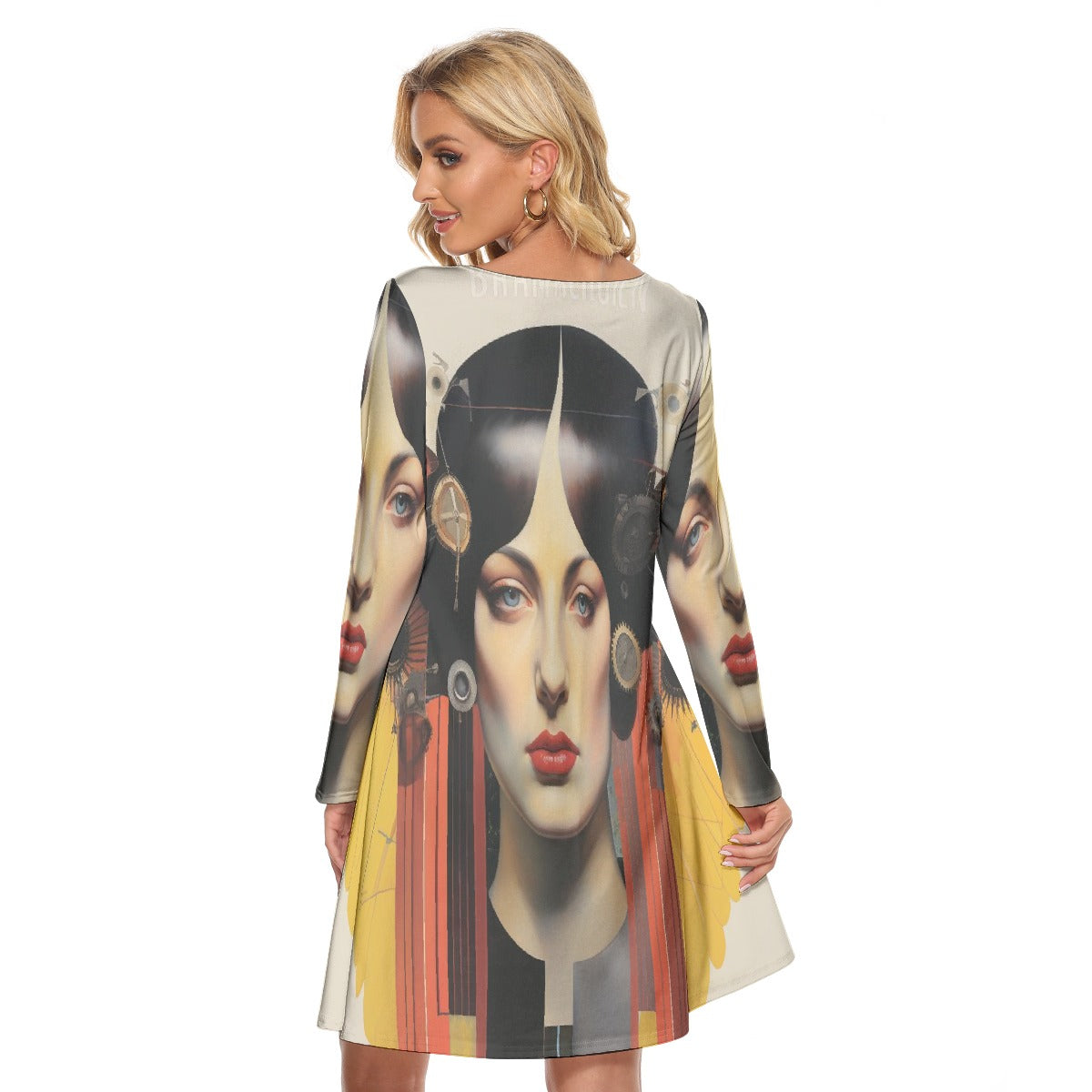 All-Over Print Women's Crew Neck Dress