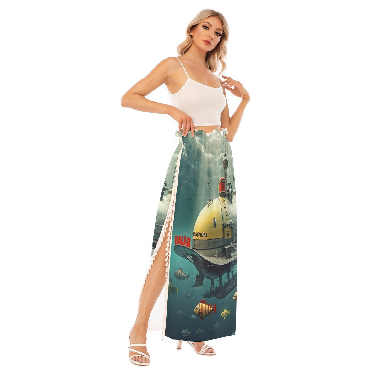 All-Over Print Women's Side Split Skirt