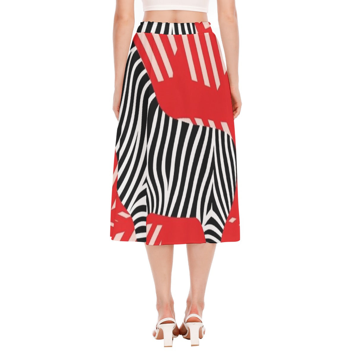 All-Over Print Women's Long Section Chiffon Skirt